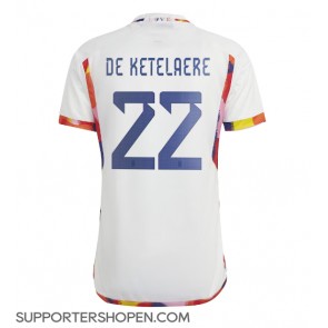 Belgien Charles De Ketelaere #22 Borta Matchtröja VM 2022 Kortärmad